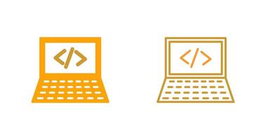 Writing Laptop Vector Icon