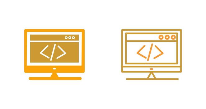 HTML Coding Vector Icon