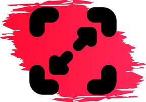 Glyph Line Smart Corner Gradient vector