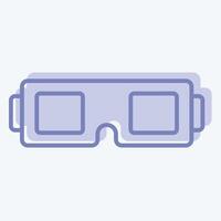 Icon 3D Glasses. related to Entertainment symbol. two tone style. simple design illustration vector