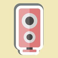Sticker Loud Speaker. related to Entertainment symbol. simple design illustration vector