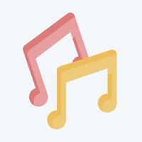 Icon Sound Track. related to Entertainment symbol. flat style. simple design illustration vector