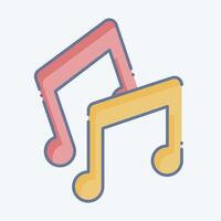 Icon Sound Track. related to Entertainment symbol. doodle style. simple design illustration vector