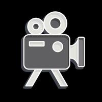 Icon Movie Camera. related to Entertainment symbol. glossy style. simple design illustration vector