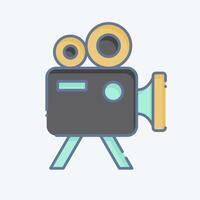 Icon Movie Camera. related to Entertainment symbol. doodle style. simple design illustration vector