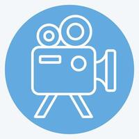 Icon Movie Camera. related to Entertainment symbol. blue eyes style. simple design illustration vector