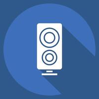 Icon Loud Speaker. related to Entertainment symbol. long shadow style. simple design illustration vector