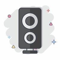 Icon Loud Speaker. related to Entertainment symbol. comic style. simple design illustration vector