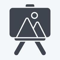 Icon Easel. related to Entertainment symbol. glyph style. simple design illustration vector