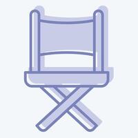 Icon Director Chair. related to Entertainment symbol. two tone style. simple design illustration vector