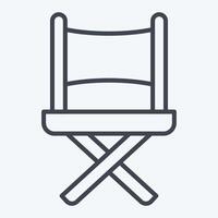 Icon Director Chair. related to Entertainment symbol. line style. simple design illustration vector