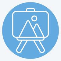 Icon Easel. related to Entertainment symbol. blue eyes style. simple design illustration vector