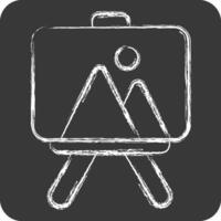 Icon Easel. related to Entertainment symbol. chalk Style. simple design illustration vector