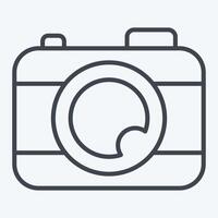 Icon Camera. related to Entertainment symbol. line style. simple design illustration vector