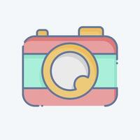 Icon Camera. related to Entertainment symbol. doodle style. simple design illustration vector