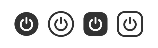 On and off power buttons icon. Switch start, stop energy sign. Computer shutdown. Startup type. Press button. vector