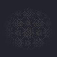 Black flower seamless pattern. Repeating abstract dark floral background vector