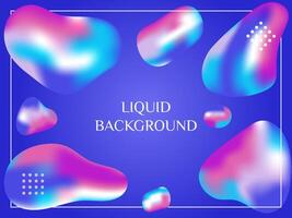 abstract background with translucent liquids in bubble shape refraction vector