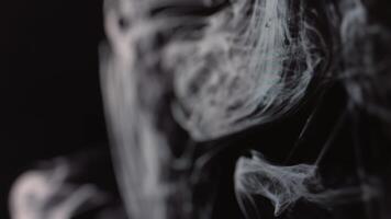 Abstract image of delicate smoke waves. Image duplication effect video