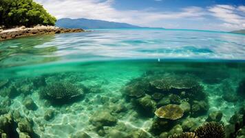 ai généré trinité plage près cairns dans tropical Nord Queensland, Queensland, Australie. généré par ai. diaporama video