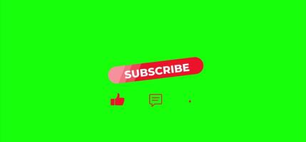 Subscribe Buttons Pop Up Like Subscribe Bell Share and Mouse Click Animation With Photo on Green Screen and Isolated Transparent Background Social Media Titles Call To Action video