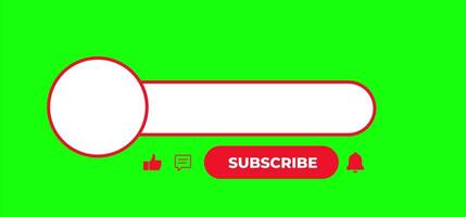 Lower Third Animate Subscribe Like Notification Button Green Screen Free Pro Video