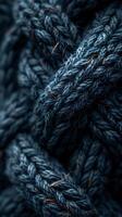 AI Generated Knitted wool texture in close-up photo