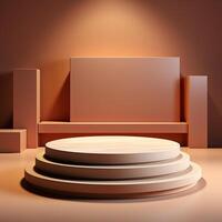 AI generated luxury podium for product presentation. Abstract background photo