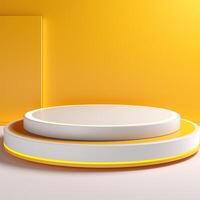 AI generated luxury podium for product presentation. Abstract background photo