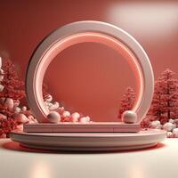 AI generated luxury podium for product presentation. Abstract background photo