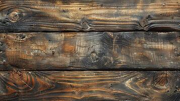 AI Generated Rustic wood grain texture close-up photo
