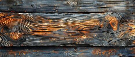 AI Generated Rustic wood grain texture close-up photo