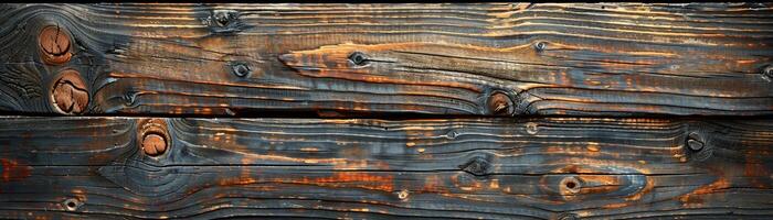 AI Generated Rustic wood grain texture close-up photo