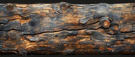 AI Generated Rustic wood grain texture close-up photo