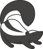 Vector illustration of a skunk