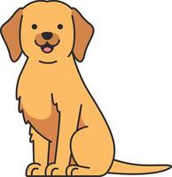 Cute cartoon Labrador Retriever vector illustration