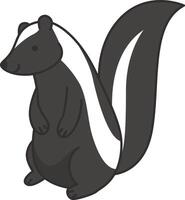 Vector illustration of a skunk