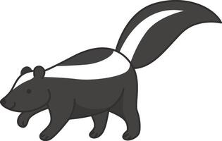 Vector illustration of a skunk