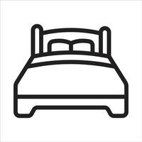 bed in flat design style vector