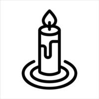 candle in flat design style vector