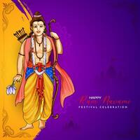 Traditional Indian Happy Shree Ram Navami festival background design vector