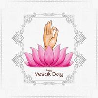 Happy Vesak day or buddha purnima hindu festival celebration background vector