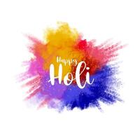 Happy Holi festival colorful color splash modern decorative design vector