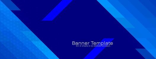 Abstract triangular pattern mosaic design blue color banner vector