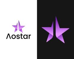 moderno estrella logo concepto vector diseño modelo