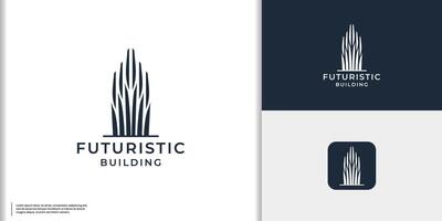 real estate or apartment logo luxury shape and futuristic design. vector