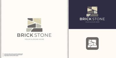 stone house logo vector icon illustration inspiration.