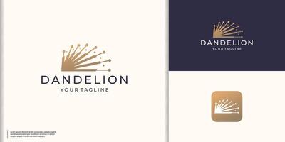 creative of dandelion floral logo design. inspiration dandelion in unique shape design concept. vector