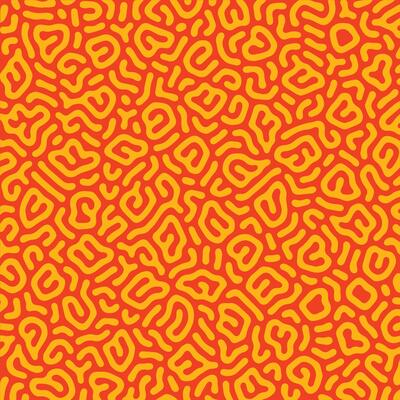 Orange reaction diffusion or organic turing pattern background