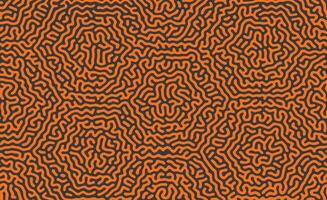 Turing reaction diffusion pattern with abstract motion. Vector illustration of chemical morphogenesis Curvy doodle.